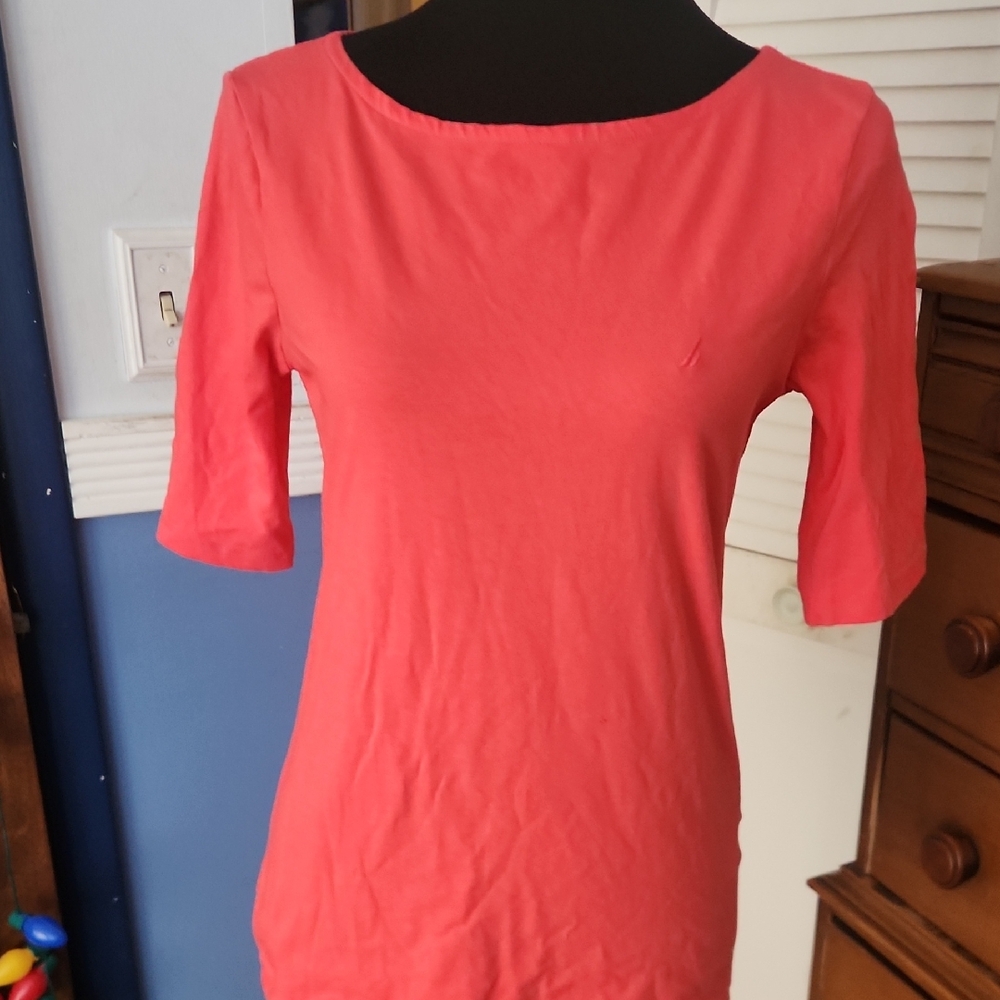 Nautica Coral Short Sleeve Tee